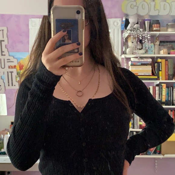 solid black brandy melville top - Picture 2 of 3
